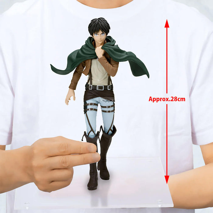 Banpresto Attack On Titan Q Posket - Eren Yeager (Version A) Statuetta Da Collezione, Altezza 14 Cm, Prodotto Ufficiale Giapponese
