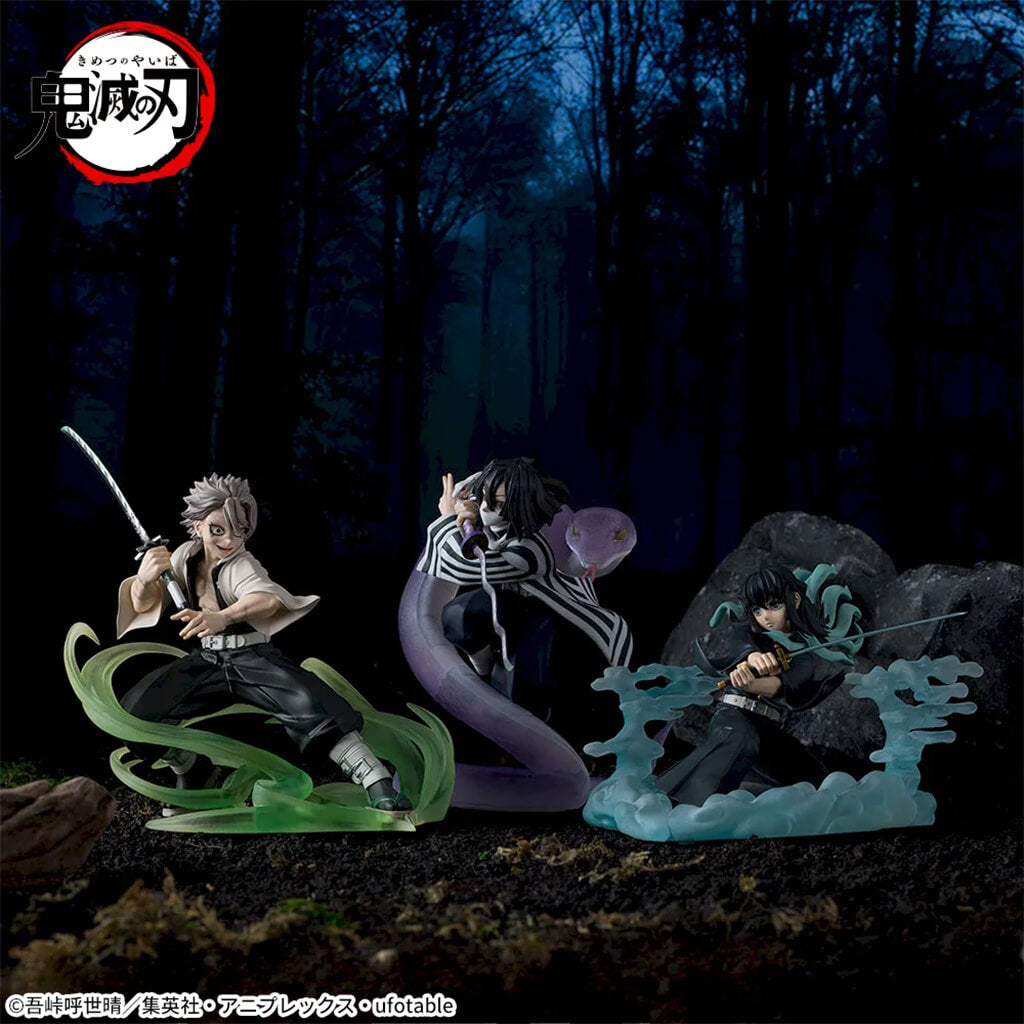 DEMON SLAYER - KIMETSU NO YAIBA - FIGURA SANEMI, OBANAI & MUICHIRO (PILLAR TRAINING EDITION) XROSS LINK