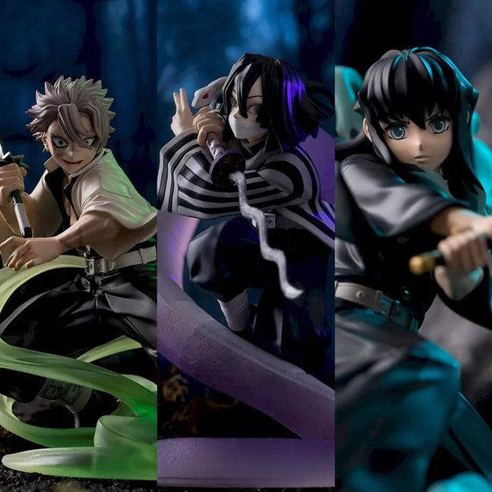 DEMON SLAYER - KIMETSU NO YAIBA - FIGURINE SANEMI, OBANAI & MUICHIRO (PILLAR TRAINING EDITION) XROSS LINK