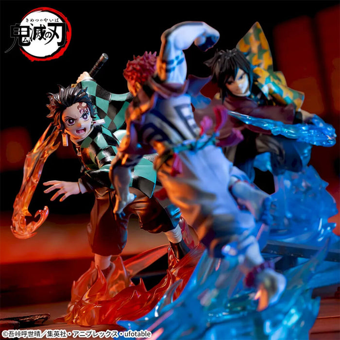 DEMON SLAYER - KIMETSU NO YAIBA - FIGURINES TANJIRO & GIYU & AKAZA (INFINITY CASTLE ARC) XROSS LINK