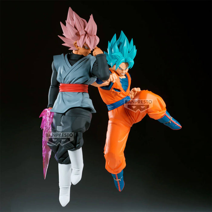 DRAGON BALL SUPER - FIGURAS SON GOKU SSJ AZUL VS GOKU SSJ ROSA NEGRO