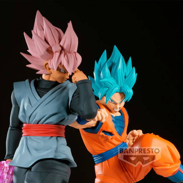 DRAGON BALL SUPER - FIGURAS SON GOKU SSJ AZUL VS GOKU SSJ ROSA NEGRO