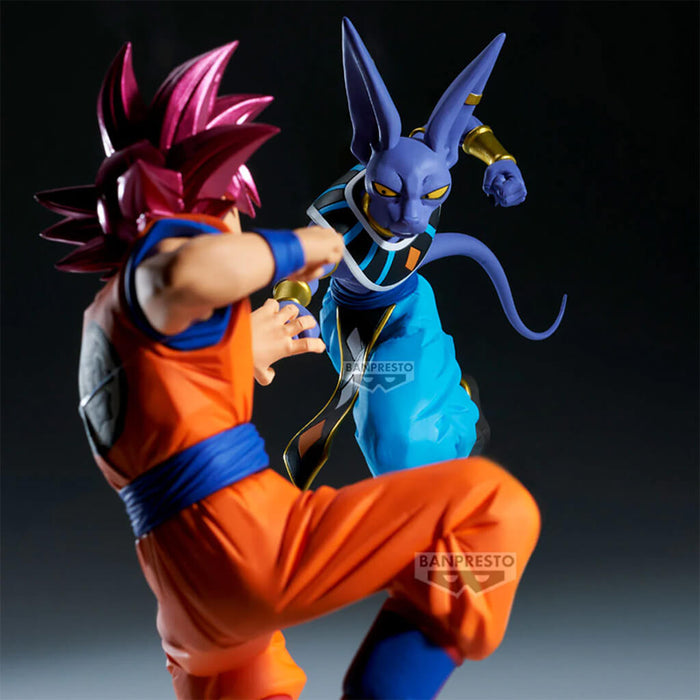 DRAGON BALL SUPER - FIGURINES SON GOKU SSJ GOD & BEERUS MATCH MAKERS