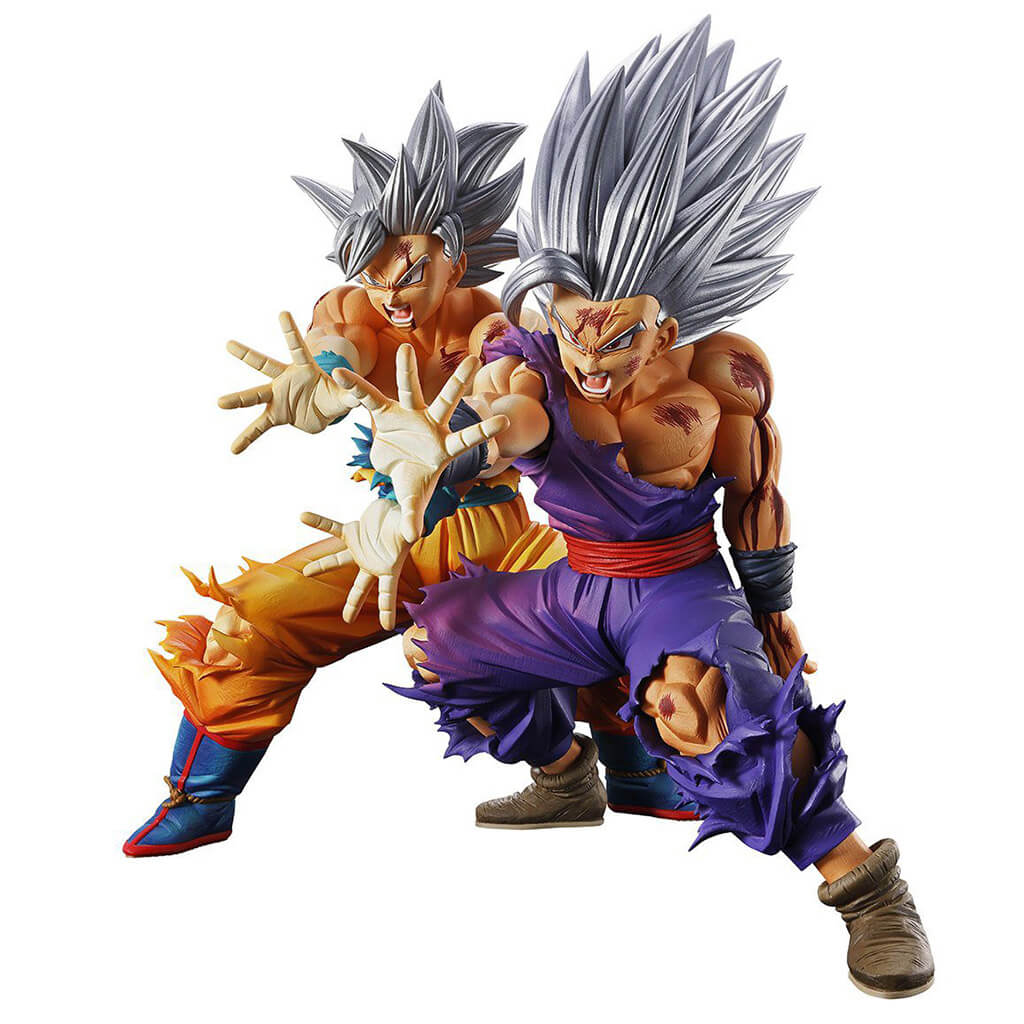 DRAGON BALL SUPER 10th ANNIVERSARY - FIGURAS SON GOKU ULTRA INSTINCT & SON GOHAN BEAST MASTERLISE OUTSIDE LIMITED EDITION