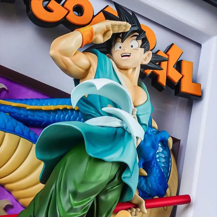 Figura de Dragon Ball Z (marco 3D) Son Goku y Dragon Tamashii Art