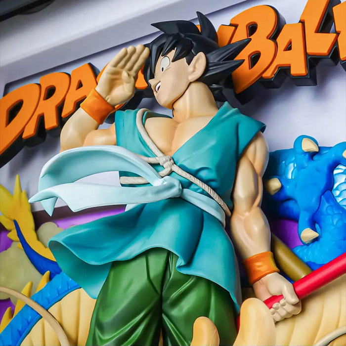 Figura de Dragon Ball Z (marco 3D) Son Goku y Dragon Tamashii Art