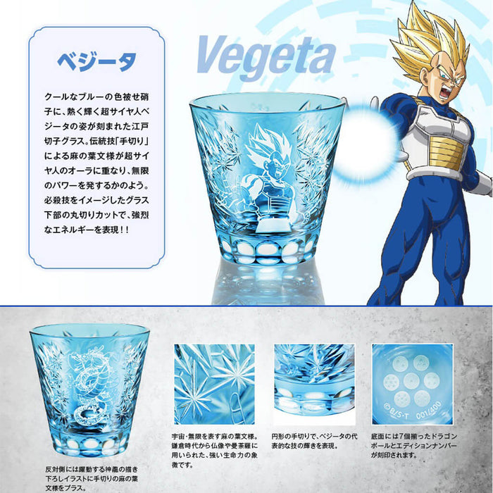 DRAGON BALL Z EDO KIRIKO GLASS JAPAN EXCLUSIVE