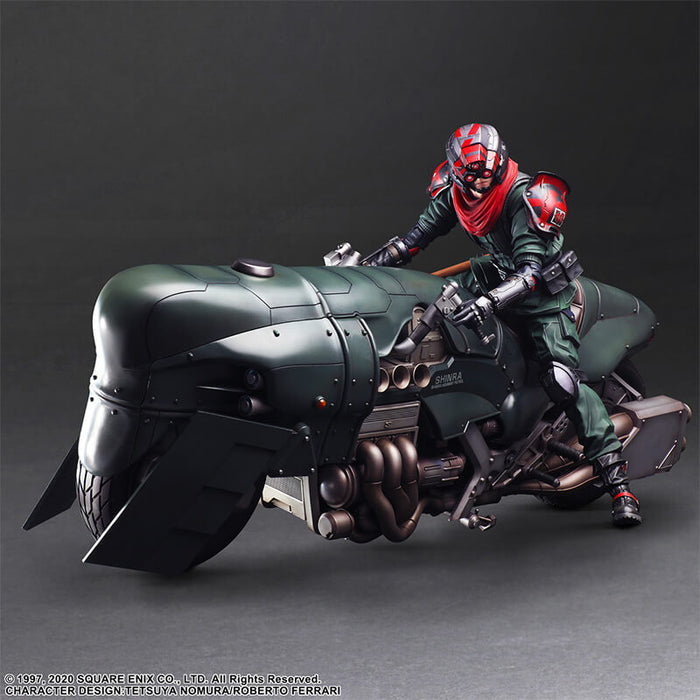 FINAL FANTASY VII REMAKE - FIGURINE ADVANCED BIKE GUARD SHINRA & BIKE PLAY ARTS KAI JAPANDCO 5c