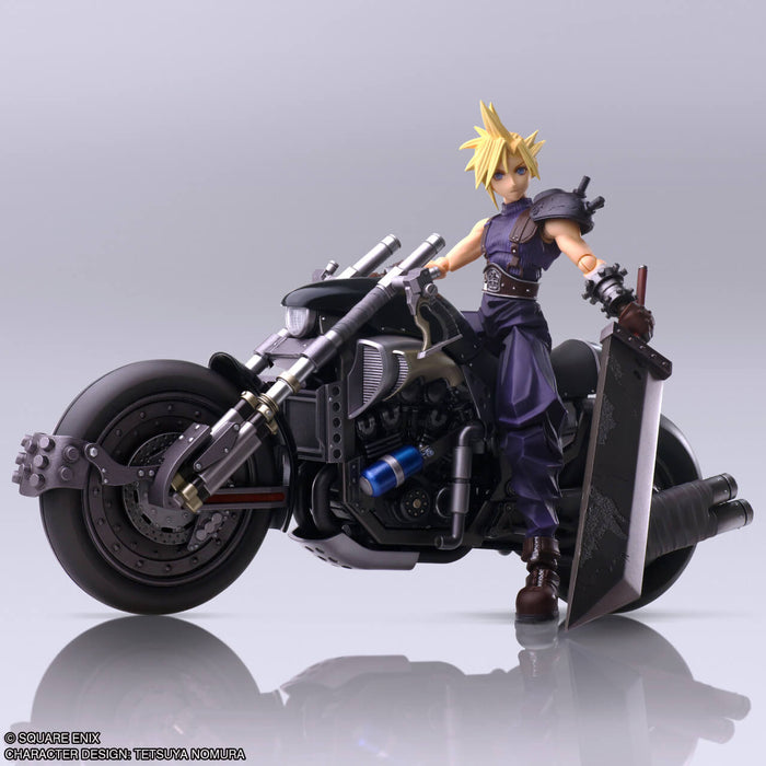 FINAL FANTASY VII - FIGURINE CLOUD STRIFE & HARDY DAYTONA BRING ARTS