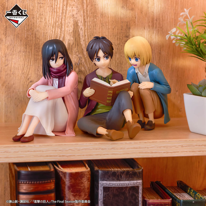 ICHIBAN KUJI ATTACK ON TITAN RUMBLING &#8211; FIGURINE EREN &#038; MIKASA &#038; ARMIN LOT A JAPANDCO 1