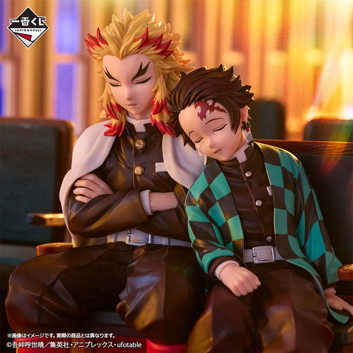 ICHIBAN KUJI DEMON SLAYER THE CONNECTED TRAIL - FIGURINE TANJIRO KAMADO & RENGOKU KYOJURO LAST ONE JAPANDCO 3