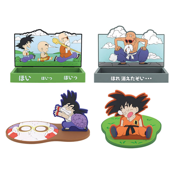 ICHIBAN KUJI DRAGON BALL DRAGON HISTORY &#8211; RUBBER CASE &#038; RUBBER COASTER FULL SET LOT D JAPANDCO 2