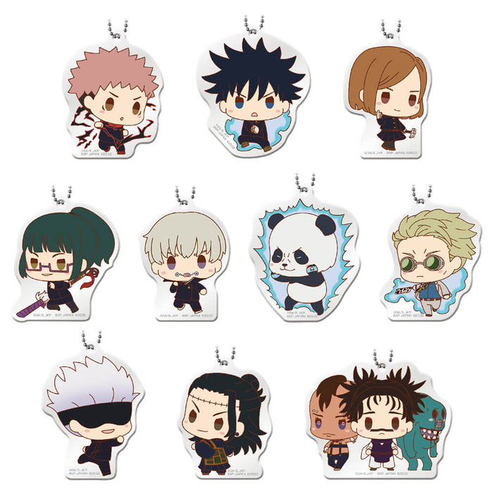 ICHIBAN KUJI JUJUTSU KAISEN MAGIC ROUND BATTLE - ACRYLIC CHARM FULL SET LOT G JAPANDCO 3c