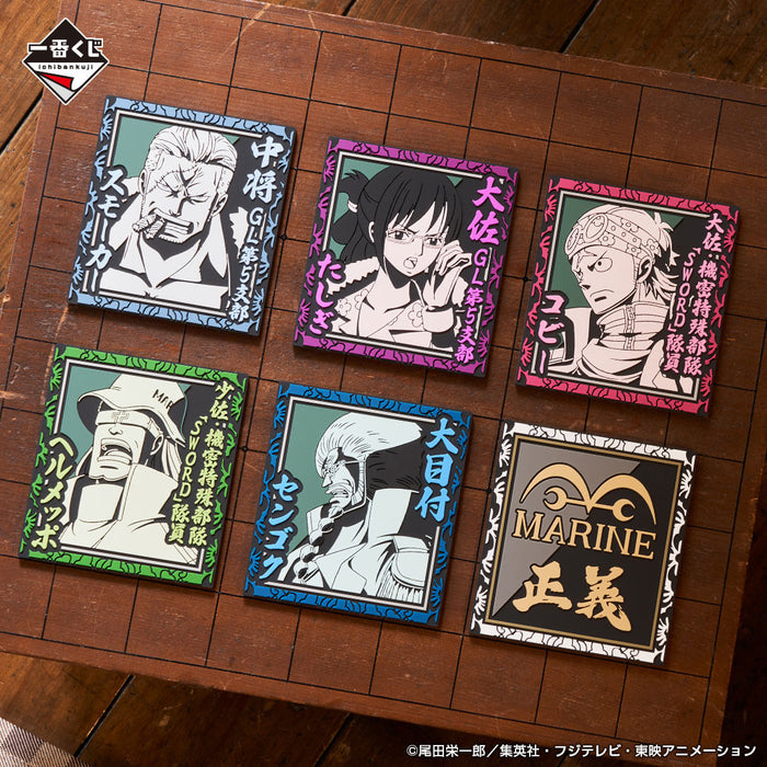 ICHIBAN KUJI ONE PIECE ABSOLUTE JUSTICE &#8211; RUBBER COASTER FULL SET LOT H JAPANDCO 3