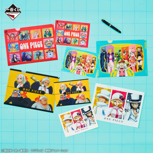 ICHIBAN KUJI ONE PIECE FUTURE ISLAND EGGHEAD &#8211; CLEAR FILE + STIKERS FULL SET LOT K JAPANDCO 2