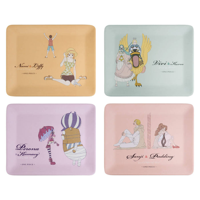 ICHIBAN KUJI ONE PIECE MEMORY OF HEROINES &#8211; PLATE FULL SET LOT F JAPANDCO 4