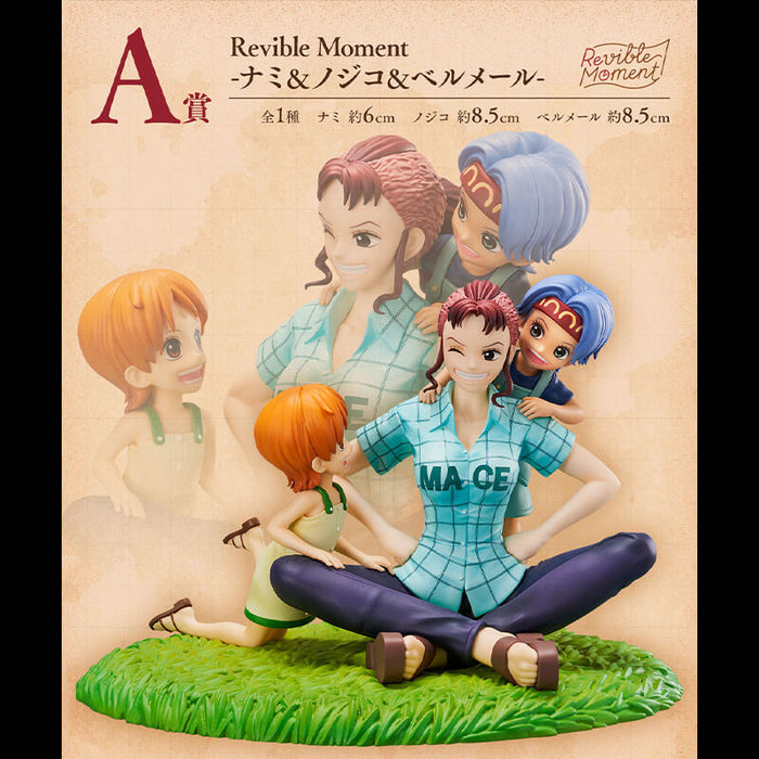 ICHIBAN KUJI ONE PIECE REVIBLE MOMENT II - FIGURINE BELL-MERE & NAMI & NOJIKO LOT A JAPANDCO 1c