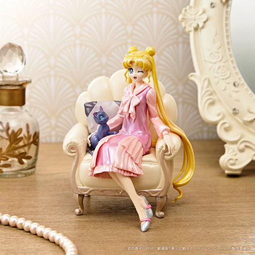 ICHIBAN KUJI SAILOR MOON COSMOS ANTIQUE STYLE - FIGURINE USAGI & LUNA SPECIAL COLOR LAST ONE JAPANDCO 2c