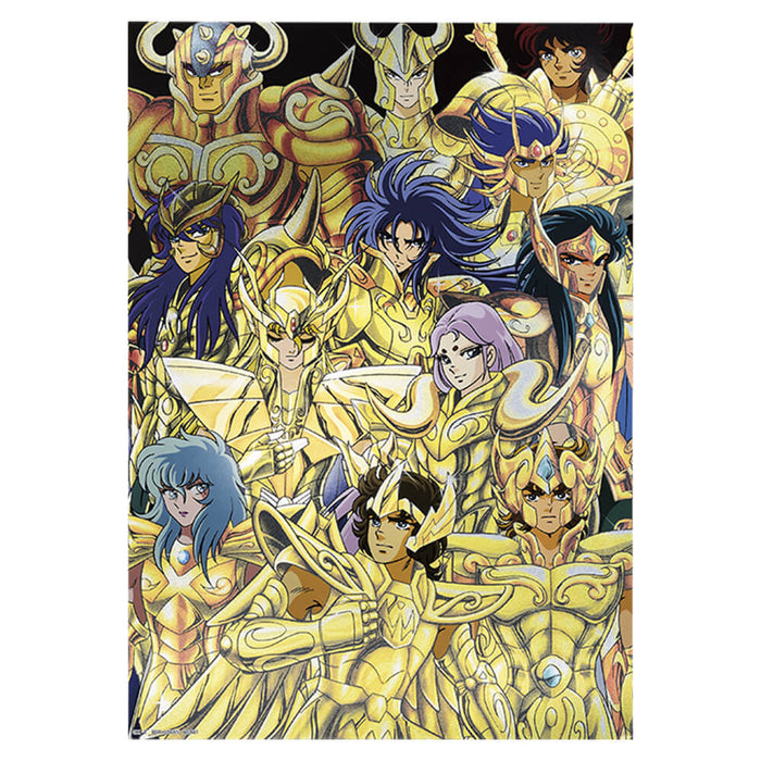 ICHIBAN KUJI SAINT SEIYA GOLD SAINT EDITION &#8211; BIG METALLIC ART SHEET LOT D JAPANDCO 3