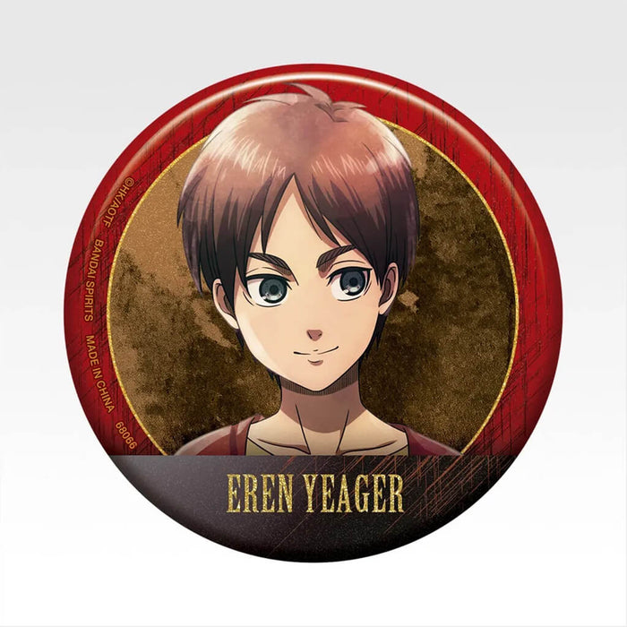 ICHIBAN KUJI ATTACK ON TITAN EACH PERSON'S RESOLVE - METALLIC CAN BADGE FULL SET LOT G
