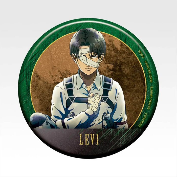 ICHIBAN KUJI ATTACK ON TITAN EACH PERSON'S RESOLVE - METALLIC CAN BADGE FULL SET LOT G
