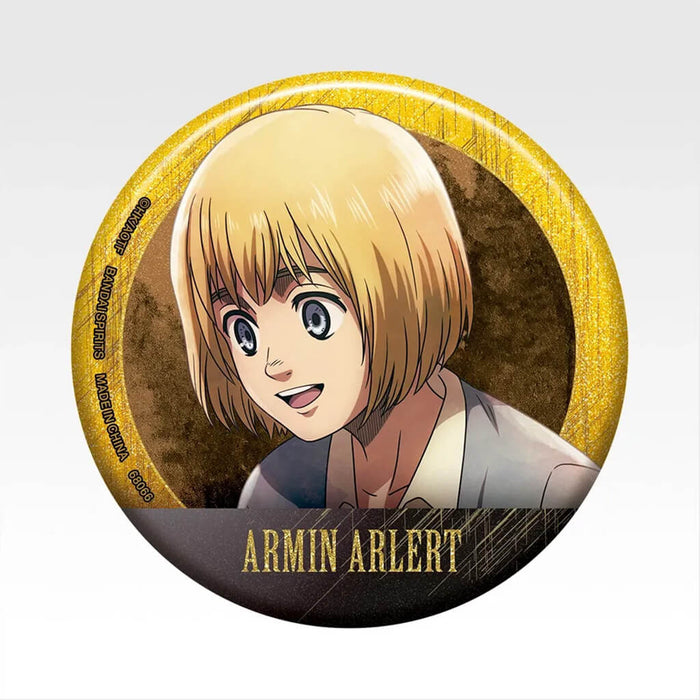 ICHIBAN KUJI ATTACK ON TITAN EACH PERSON'S RESOLVE - METALLIC CAN BADGE FULL SET LOT G