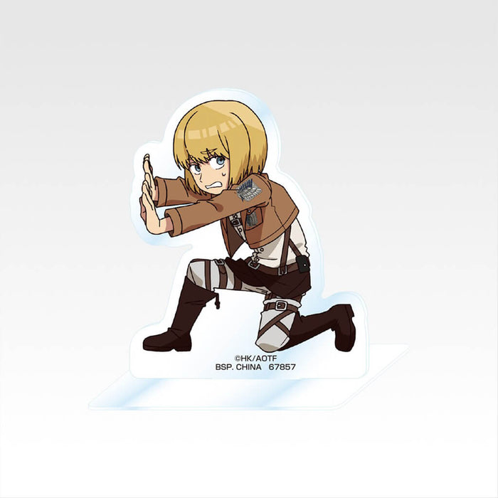 Lote completo de soportes acrílicos Ichiban Kuji Ataque a los Titanes: Derrota al Titán Bestia H