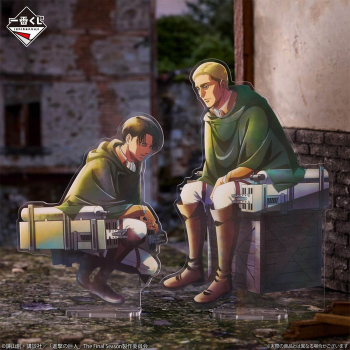 ICHIBAN KUJI ATTACK ON TITAN TAKE DOWN THE BEAST TITAN - BIG ACRYLIC STAND ERWIN LOT E