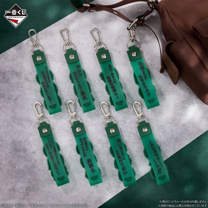 Lote completo de llaveros Pokotto de Ichiban Kuji: Ataque a los Titanes: Derrota al Titán Bestia
