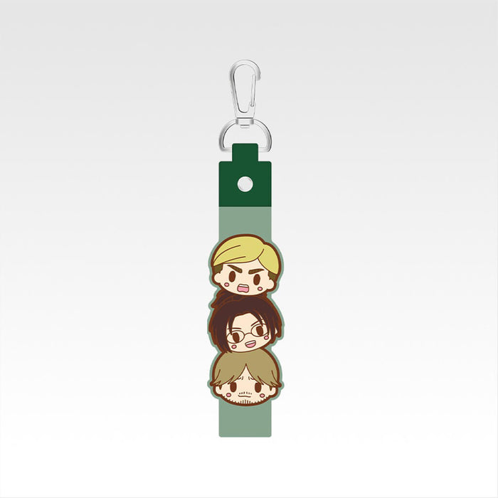 Lote completo de llaveros Pokotto de Ichiban Kuji: Ataque a los Titanes: Derrota al Titán Bestia