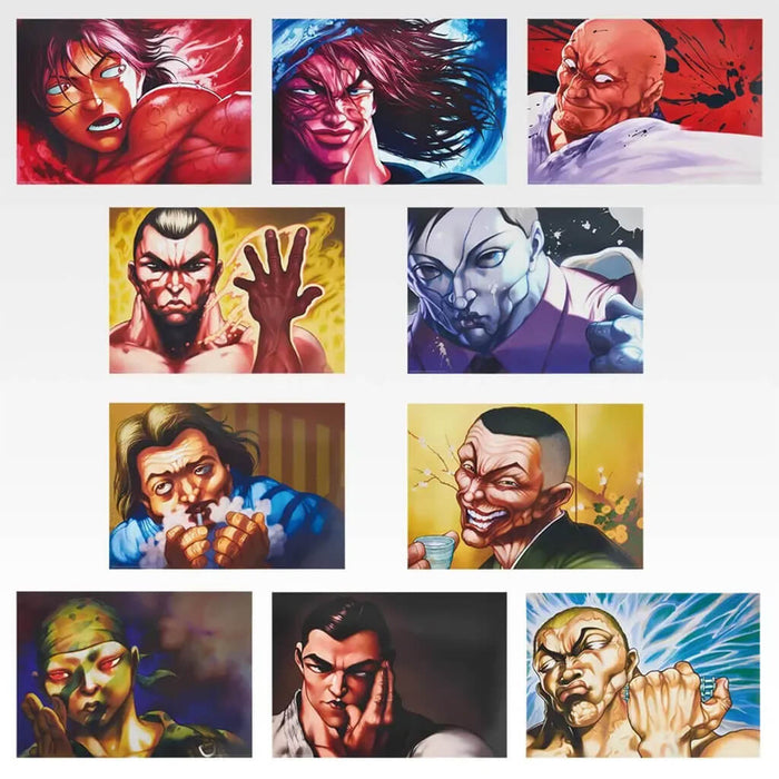 ICHIBAN KUJI BAKI THE GREAT HEARTBEAT - CLEAR POSTER FULL SET LOT F