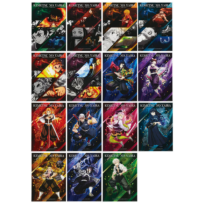Lote completo de pósters visuales de Ichiban Kuji Demon Slayer Burn Your Heart G