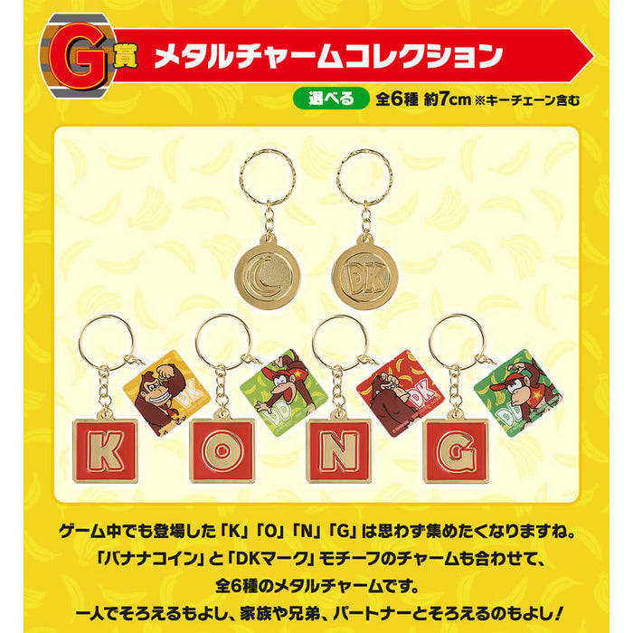 ICHIBAN KUJI DONKEY KONG - METAL CHARM FULL SET LOT G