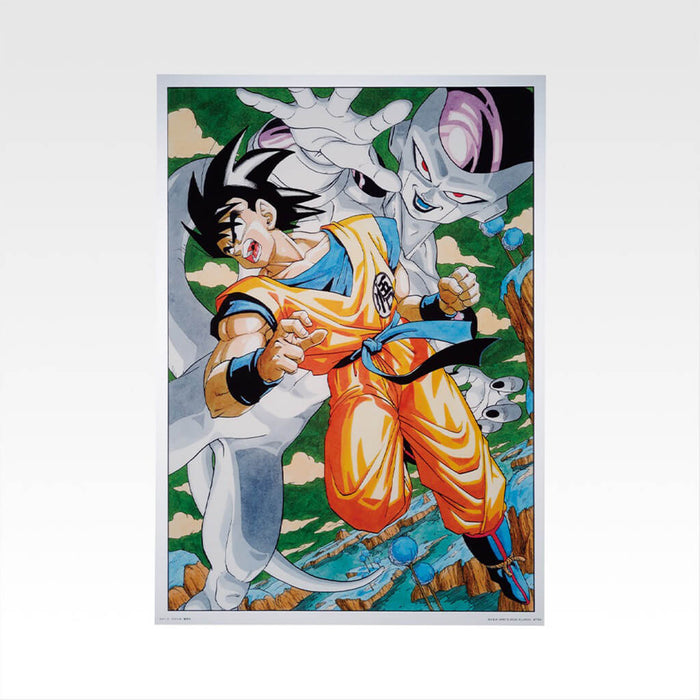 Lote de ilustraciones de póster transparente del 40.º aniversario de Dragon Ball Ichiban Kuji, parte 1.