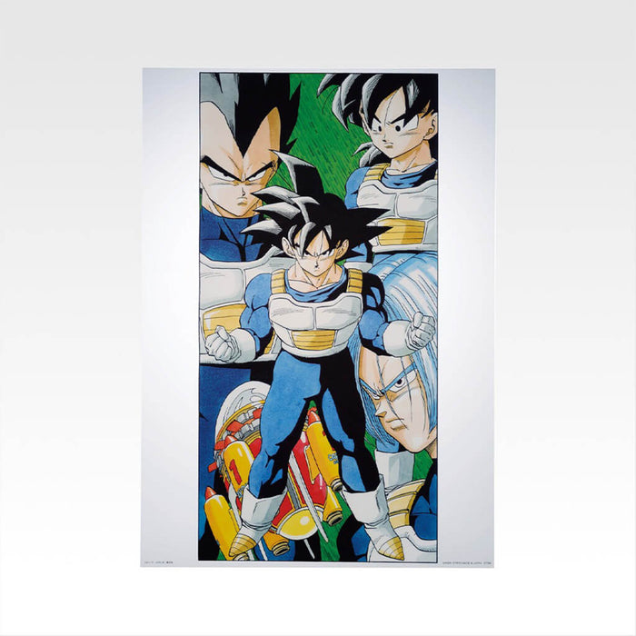 Lote de ilustraciones de póster transparente del 40.º aniversario de Dragon Ball Ichiban Kuji, parte 1.