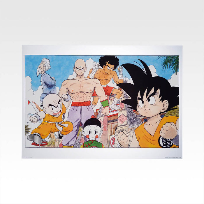Lote de ilustraciones de póster transparente del 40.º aniversario de Dragon Ball Ichiban Kuji, parte 1.