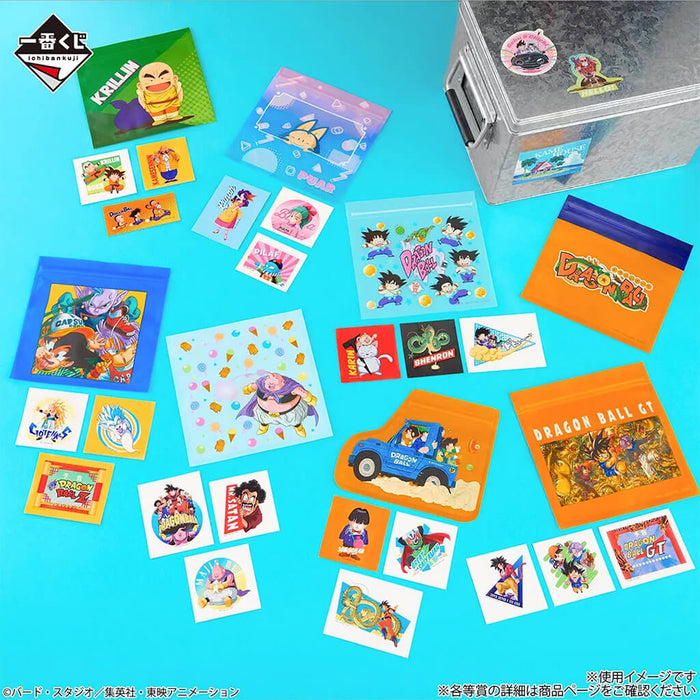 ICHIBAN KUJI DRAGON BALL DRAGONBALL SNAP COLLECTION 2 - ZIPPER BAG & STICKER FULL SET LOT I