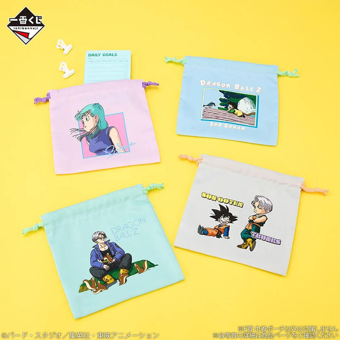 ICHIBAN KUJI DRAGON BALL FANTASTIC ADVENTURE 2 - DRAWSTRING POUCH FULL SET LOT F