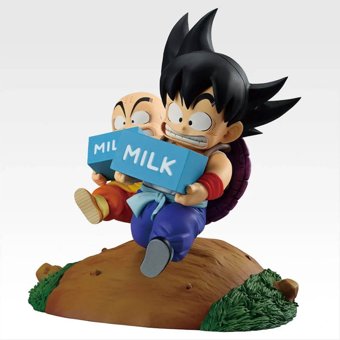 ICHIBAN KUJI DRAGON BALL FANTASTIC ADVENTURE 2 - FIGURINE SON GOKU & KRILIN MILK DELIVERY LOT A