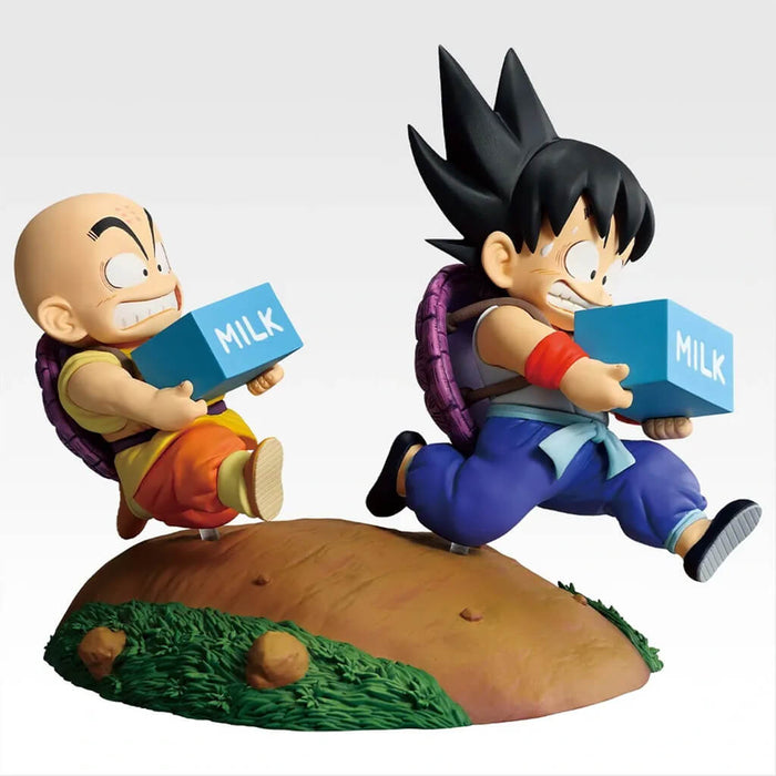 ICHIBAN KUJI DRAGON BALL FANTASTIC ADVENTURE 2 - FIGURINE SON GOKU & KRILIN MILK DELIVERY LOT A