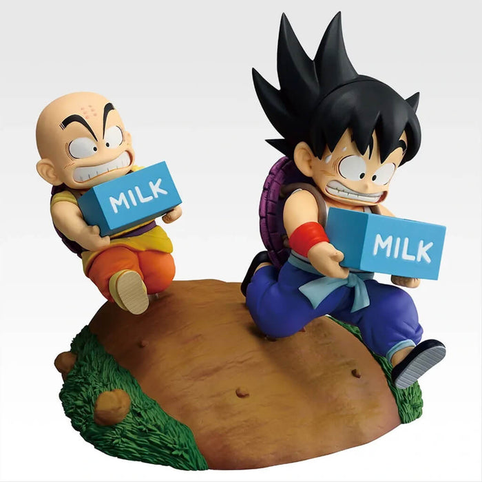 ICHIBAN KUJI DRAGON BALL FANTASTIC ADVENTURE 2 - FIGURINE SON GOKU & KRILIN MILK DELIVERY LOT A