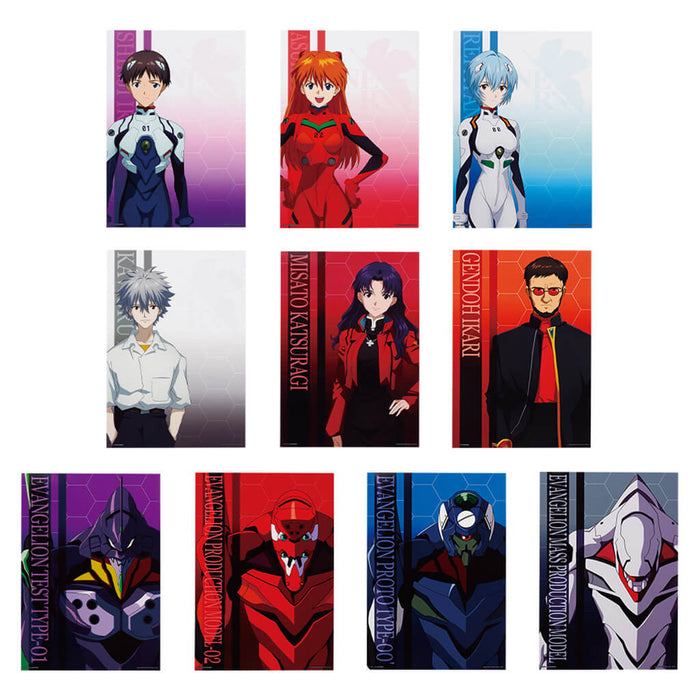 ICHIBAN KUJI EVANGELION EL FINAL DE EVANGELION - CARTEL TRANSPARENTE CONJUNTO COMPLETO LOTE H