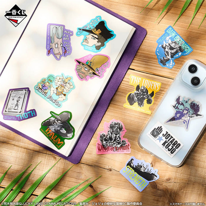 ICHIBAN KUJI JOJO'S BIZARRE ADVENTURE STARDUST CRUSADERS STAND RUSH! - LOTE COMPLETO DE PEGATINAS K
