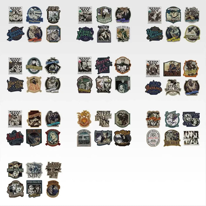 ICHIBAN KUJI JOJO'S BIZARRE ADVENTURE STEEL BALL RUN - STICKER FULL SET LOT J