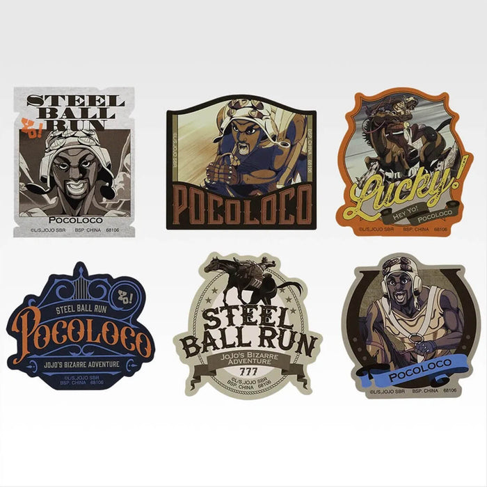 ICHIBAN KUJI JOJO'S BIZARRE ADVENTURE STEEL BALL RUN - STICKER FULL SET LOT J
