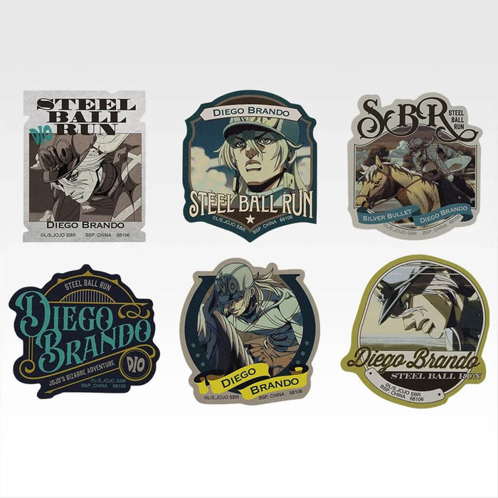 ICHIBAN KUJI JOJO'S BIZARRE ADVENTURE STEEL BALL RUN - STICKER FULL SET LOT J