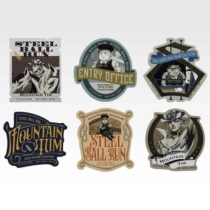 ICHIBAN KUJI JOJO'S BIZARRE ADVENTURE STEEL BALL RUN - STICKER FULL SET LOT J