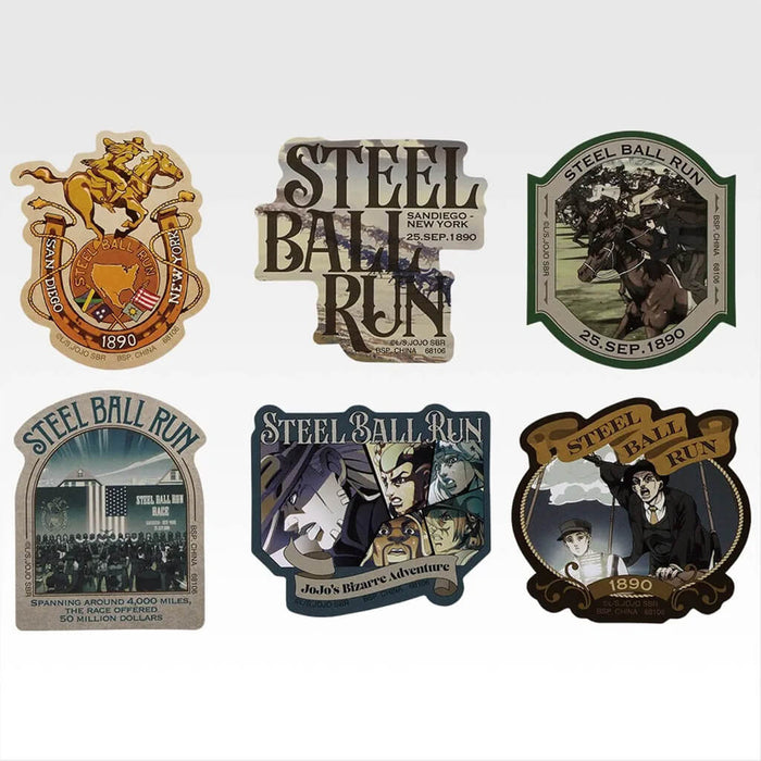 ICHIBAN KUJI JOJO'S BIZARRE ADVENTURE STEEL BALL RUN - STICKER FULL SET LOT J
