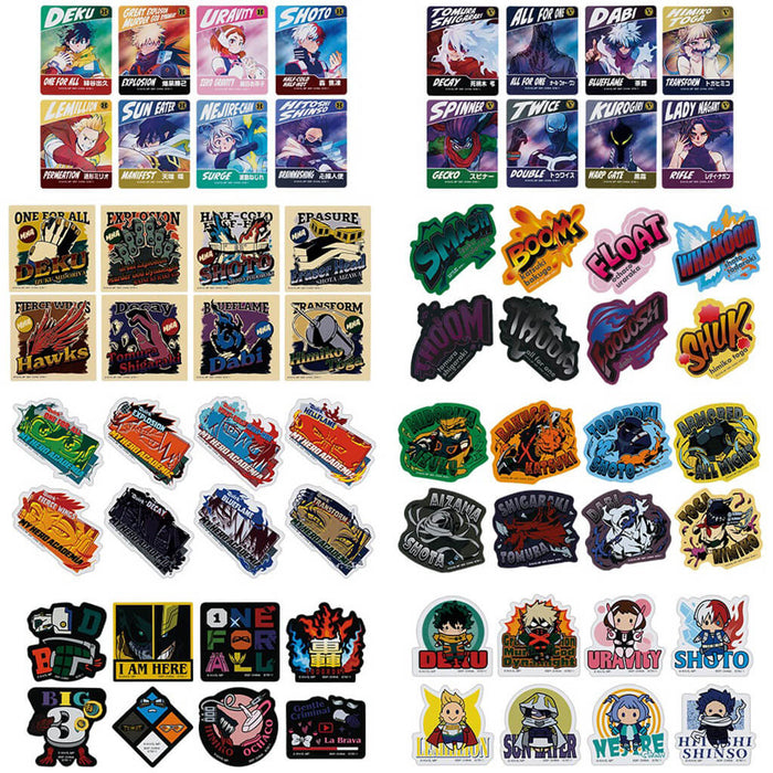 ICHIBAN KUJI MY HERO ACADEMIA CONFLICTING FEELINGS - STICKERS FULL SET LOT J