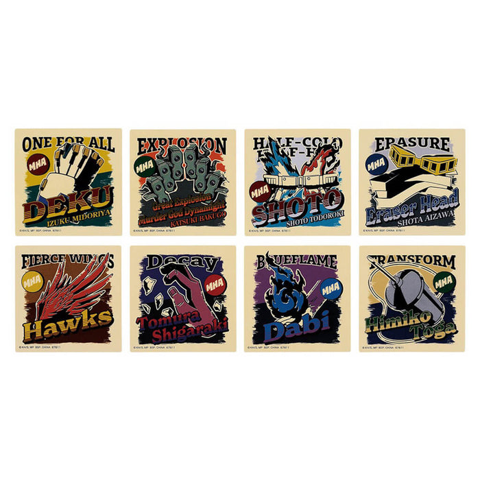 ICHIBAN KUJI MY HERO ACADEMIA CONFLICTING FEELINGS - STICKERS FULL SET LOT J